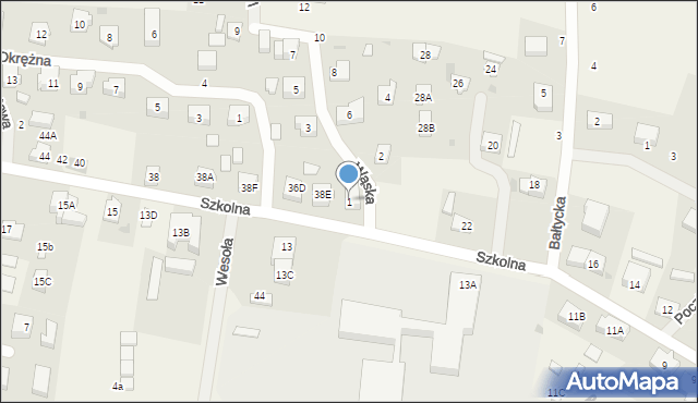 Sztutowo, Wąska, 1, mapa Sztutowo