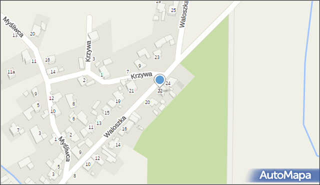 Szymiszów, Waloszka Franciszka, 22, mapa Szymiszów