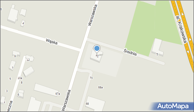 Tarczyn, Warszawska, 72, mapa Tarczyn