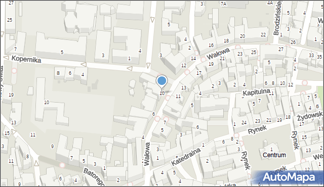 Tarnów, Wałowa, 10, mapa Tarnów