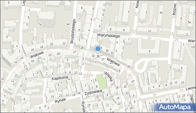 Tarnów, Wałowa, 35, mapa Tarnów