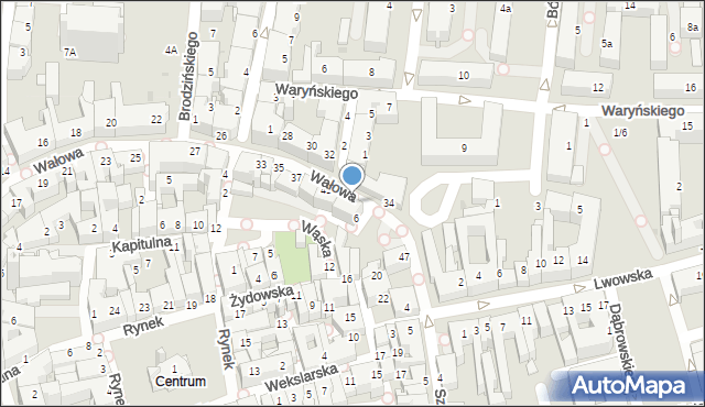 Tarnów, Wałowa, 45, mapa Tarnów