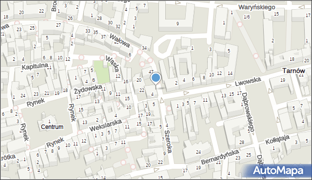 Tarnów, Wałowa, 49, mapa Tarnów