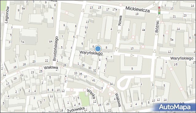 Tarnów, Waryńskiego Ludwika, 5, mapa Tarnów