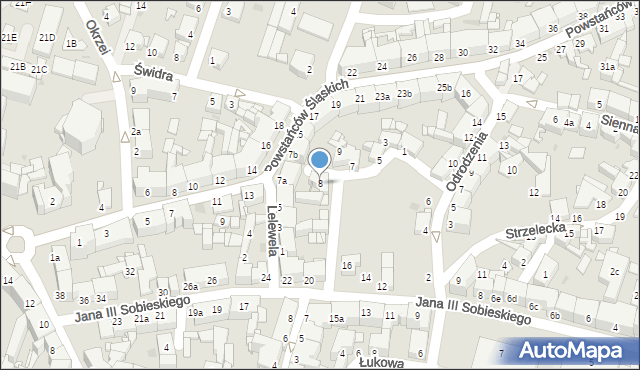 Tarnowskie Góry, Wawreczki Ignacego, 8, mapa Tarnowskie Góry