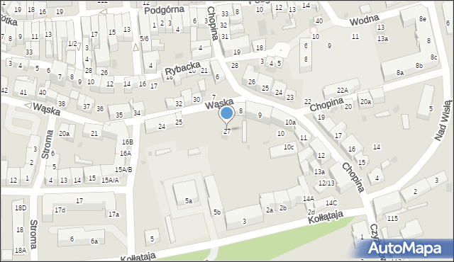 Tczew, Wąska, 27, mapa Tczew