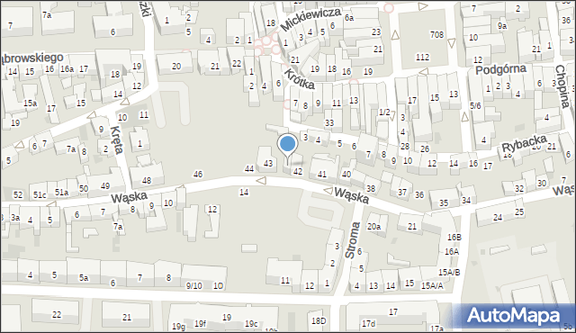 Tczew, Wąska, 42b, mapa Tczew