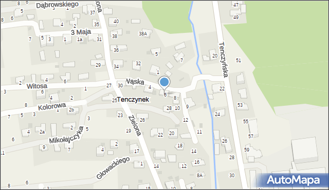 Tenczynek, Wąska, 6, mapa Tenczynek