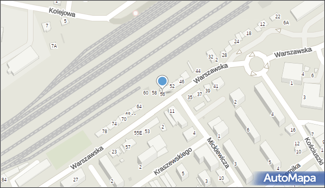 Tłuszcz, Warszawska, 56, mapa Tłuszcz