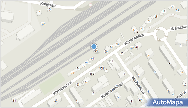 Tłuszcz, Warszawska, 62, mapa Tłuszcz