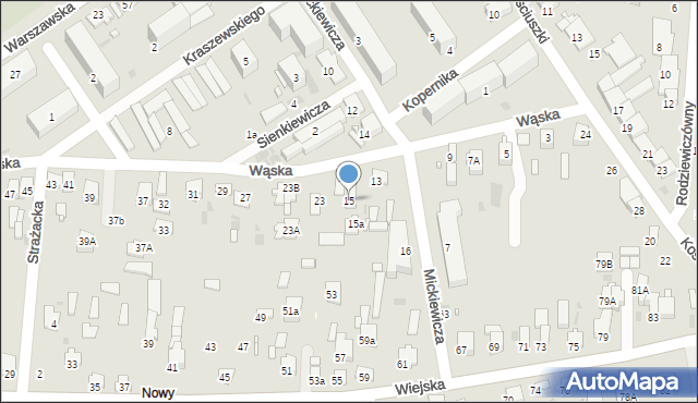 Tłuszcz, Wąska, 15, mapa Tłuszcz