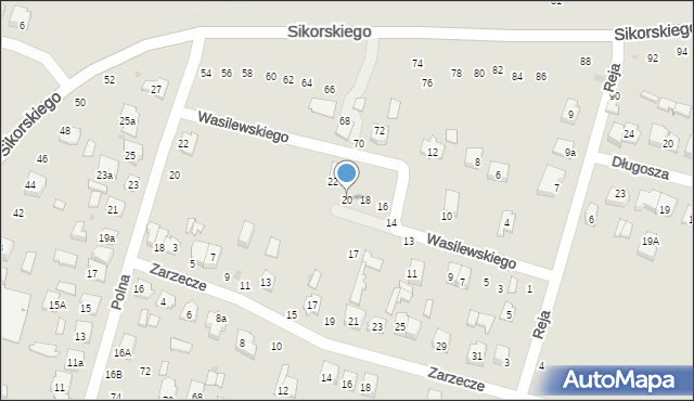 Tomaszów Lubelski, Wasilewskiego Edmunda, 20, mapa Tomaszów Lubelski