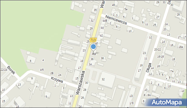 Tomaszów Mazowiecki, Warszawska, 38a, mapa Tomaszów Mazowiecki