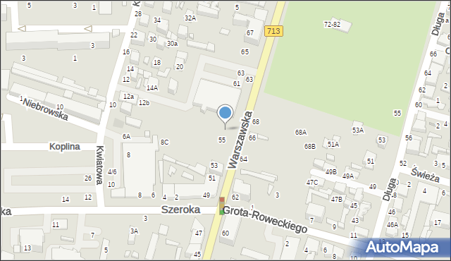 Tomaszów Mazowiecki, Warszawska, 57, mapa Tomaszów Mazowiecki