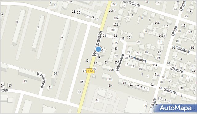 Tomaszów Mazowiecki, Warszawska, 94, mapa Tomaszów Mazowiecki