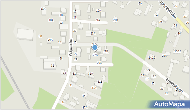 Tomaszów Mazowiecki, Wąwalska, 27A, mapa Tomaszów Mazowiecki