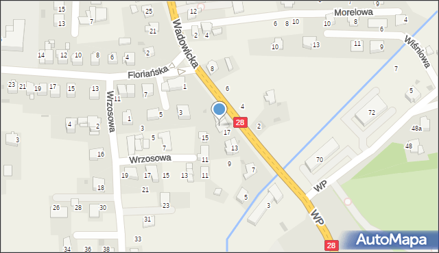 Tomice, Wadowicka, 19, mapa Tomice