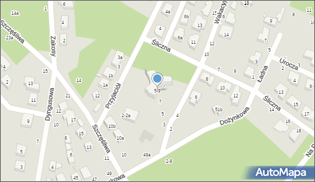 Toruń, Wakacyjna, 5-9, mapa Torunia