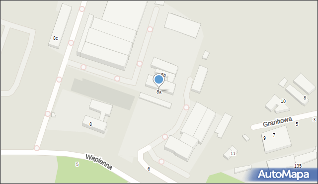 Toruń, Wapienna, 8a, mapa Torunia