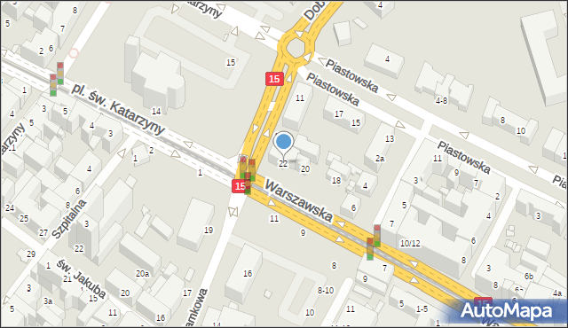 Toruń, Warszawska, 22, mapa Torunia