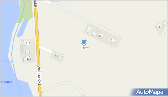 Trzebieńczyce, Wadowicka, 91, mapa Trzebieńczyce