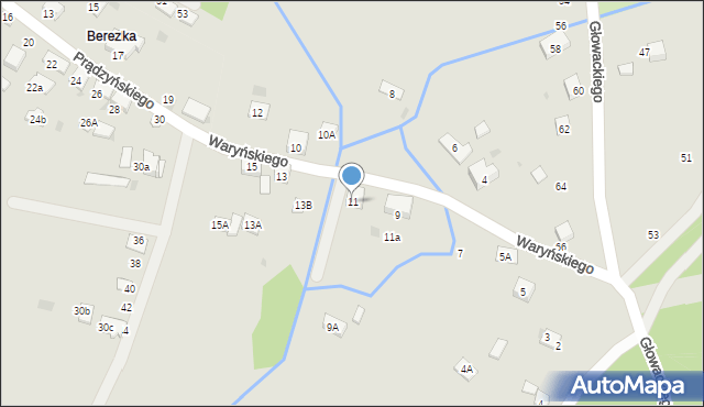 Trzebinia, Waryńskiego Ludwika, 11, mapa Trzebinia