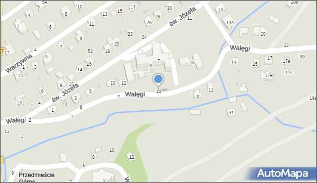 Tuchów, Wałęgi Leona, bp., 14, mapa Tuchów