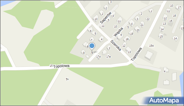 Turze, Wąska, 9, mapa Turze