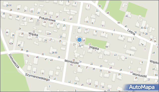 Tuszyn, Wąska, 21, mapa Tuszyn