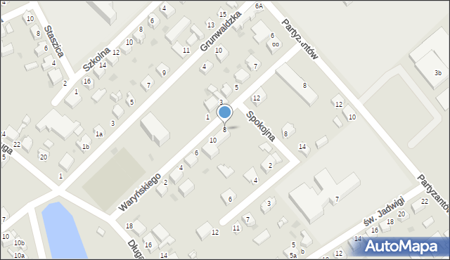 Twardogóra, Waryńskiego Ludwika, 8, mapa Twardogóra