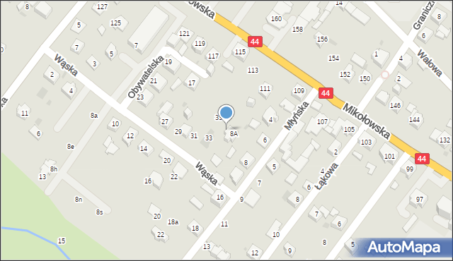 Tychy, Wąska, 35, mapa Tychów