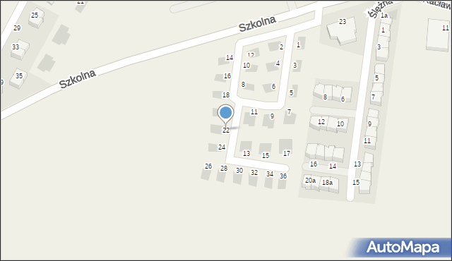 Tyniec Mały, Walońska, 22, mapa Tyniec Mały