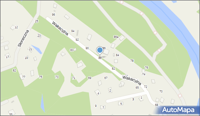 Urle, Wakacyjna, 88, mapa Urle