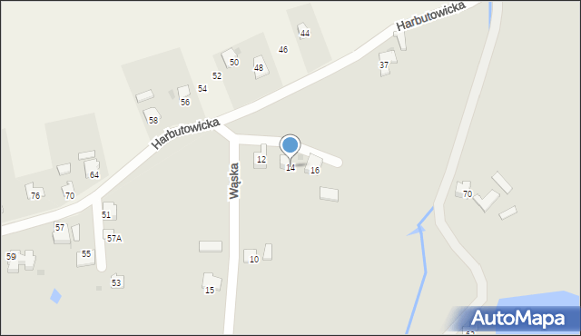 Ustroń, Wąska, 14, mapa Ustroń