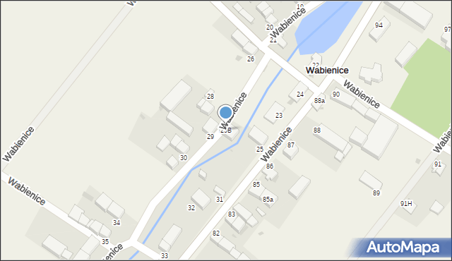 Wabienice, Wabienice, 25B, mapa Wabienice