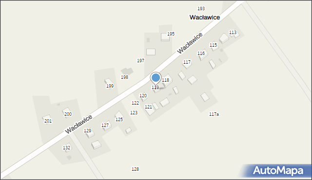 Wacławice, Wacławice, 61A, mapa Wacławice