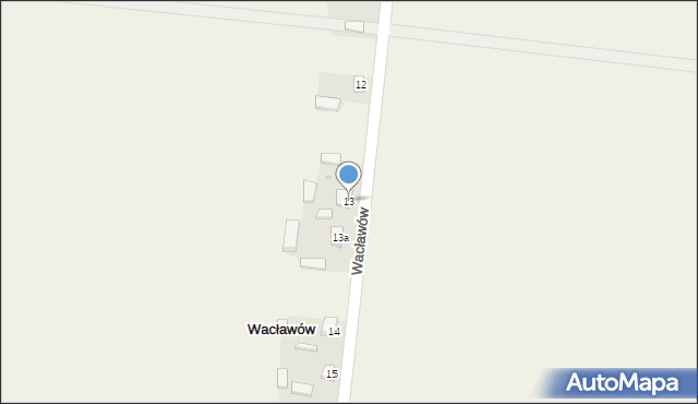 Wacławów, Wacławów, 13, mapa Wacławów