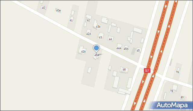 Wacławów, Wacławów, 43A, mapa Wacławów