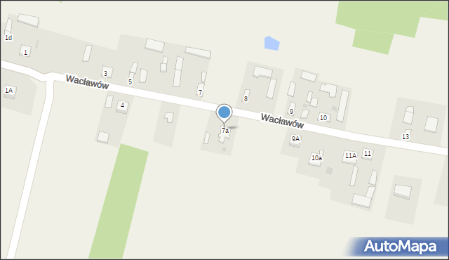 Wacławów, Wacławów, 7a, mapa Wacławów