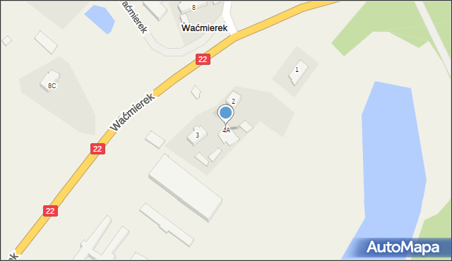 Waćmierek, Waćmierek, 4A, mapa Waćmierek