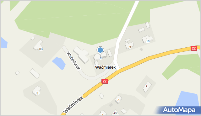 Waćmierek, Waćmierek, 8, mapa Waćmierek