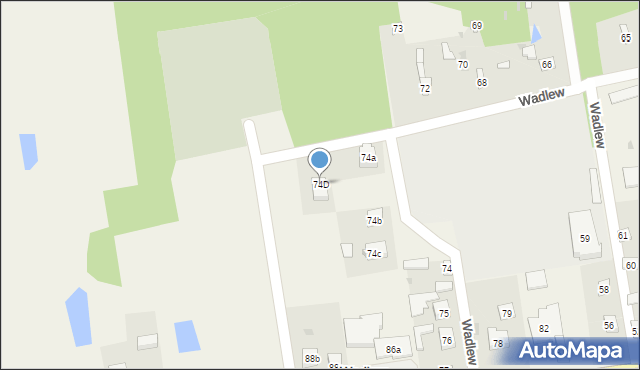 Wadlew, Wadlew, 74D, mapa Wadlew
