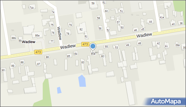 Wadlew, Wadlew, 80a, mapa Wadlew