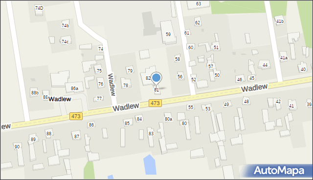 Wadlew, Wadlew, 81, mapa Wadlew