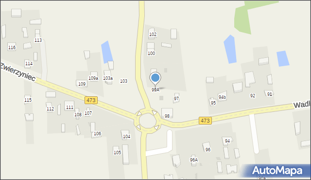 Wadlew, Wadlew, 99A, mapa Wadlew