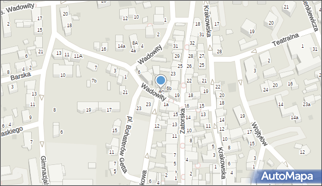 Wadowice, Wadowity Marcina, 6C, mapa Wadowice