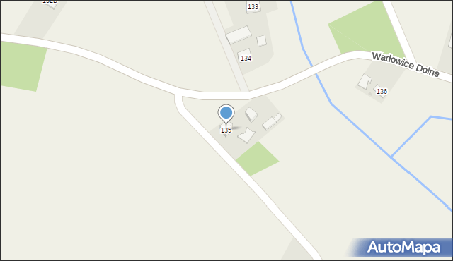 Wadowice Dolne, Wadowice Dolne, 135, mapa Wadowice Dolne