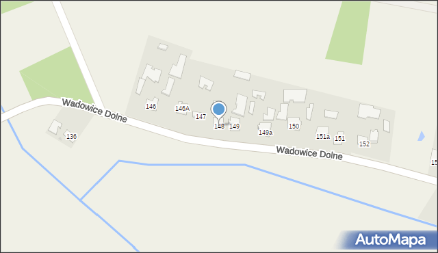 Wadowice Dolne, Wadowice Dolne, 148, mapa Wadowice Dolne