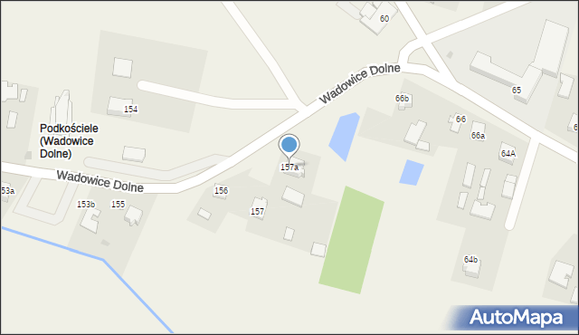 Wadowice Dolne, Wadowice Dolne, 157a, mapa Wadowice Dolne