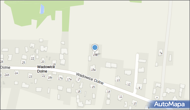Wadowice Dolne, Wadowice Dolne, 15B, mapa Wadowice Dolne
